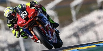 Es war zwischendurch auch trocken und warm in Le Mans: Marco Fetz auf der Honda CBR1000 RR-R. (Foto: fimewc.com)