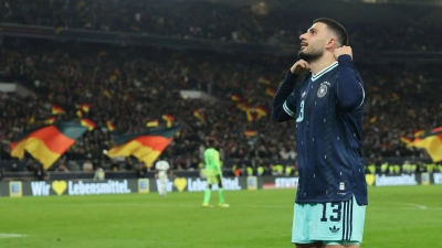 Deniz Undav jubelt über sein Siegtor gegen Ghana.  (Foto: Christian Charisius/dpa)