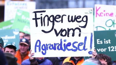 Viele Landwirte protestierten zuletzt gegen den Abbau von Steuerentlastungen beim Agrardiesel. (Foto: David Young/dpa)