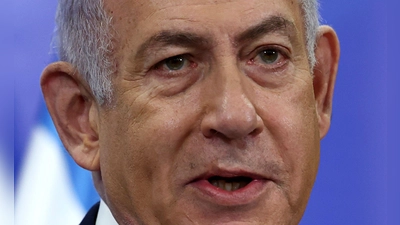 Der israelische Ministerpräsident Benjamin Netanjahu hat sich erneut in einer Videoansprache zum Gaza-Krieg geäußert. (Archivbild) (Foto: Evelyn Hockstein/Pool Reuters/dpa)