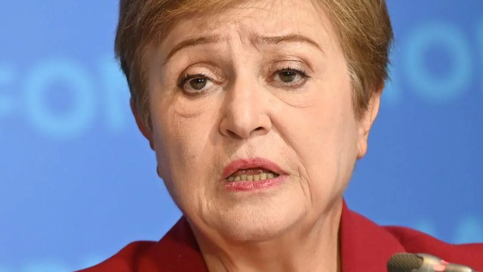 IWF-Chefin Georgiewa forderte die Menschen in China zu mehr Konsum auf.  (Foto: Johannes Neudecker/dpa)