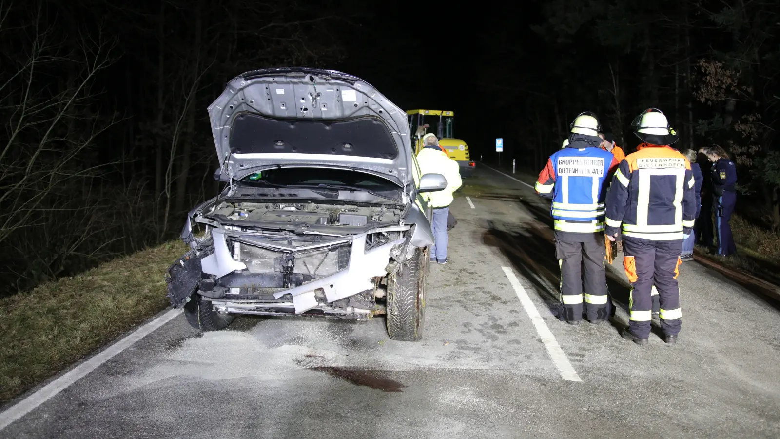 Bei einem Verkehrsunfall mit einem Auto und einer Schafherde sind bei Dietenhofen 14 Tiere ums Leben gekommen. Der Fahrer blieb unverletzt.  (Foto: NEWS5 / Markus Zahn)