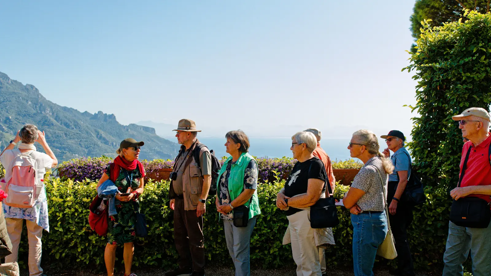 Der Ausblick in Ravello von der Villa Rufolo auf die Amalfiküste und dessen Meer. (Foto: Tizian Gerbing)