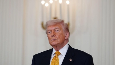 Trump gibt sich demonstrativ zuversichtlich mit Blick auf einen Deal mit dem Iran.  (Foto: Julia Demaree Nikhinson/AP/dpa)