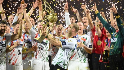 Gewinnt der SC Magdeburg wie zuletzt 2025 die Champions League? (Archivbild) (Foto: Marius Becker/dpa)