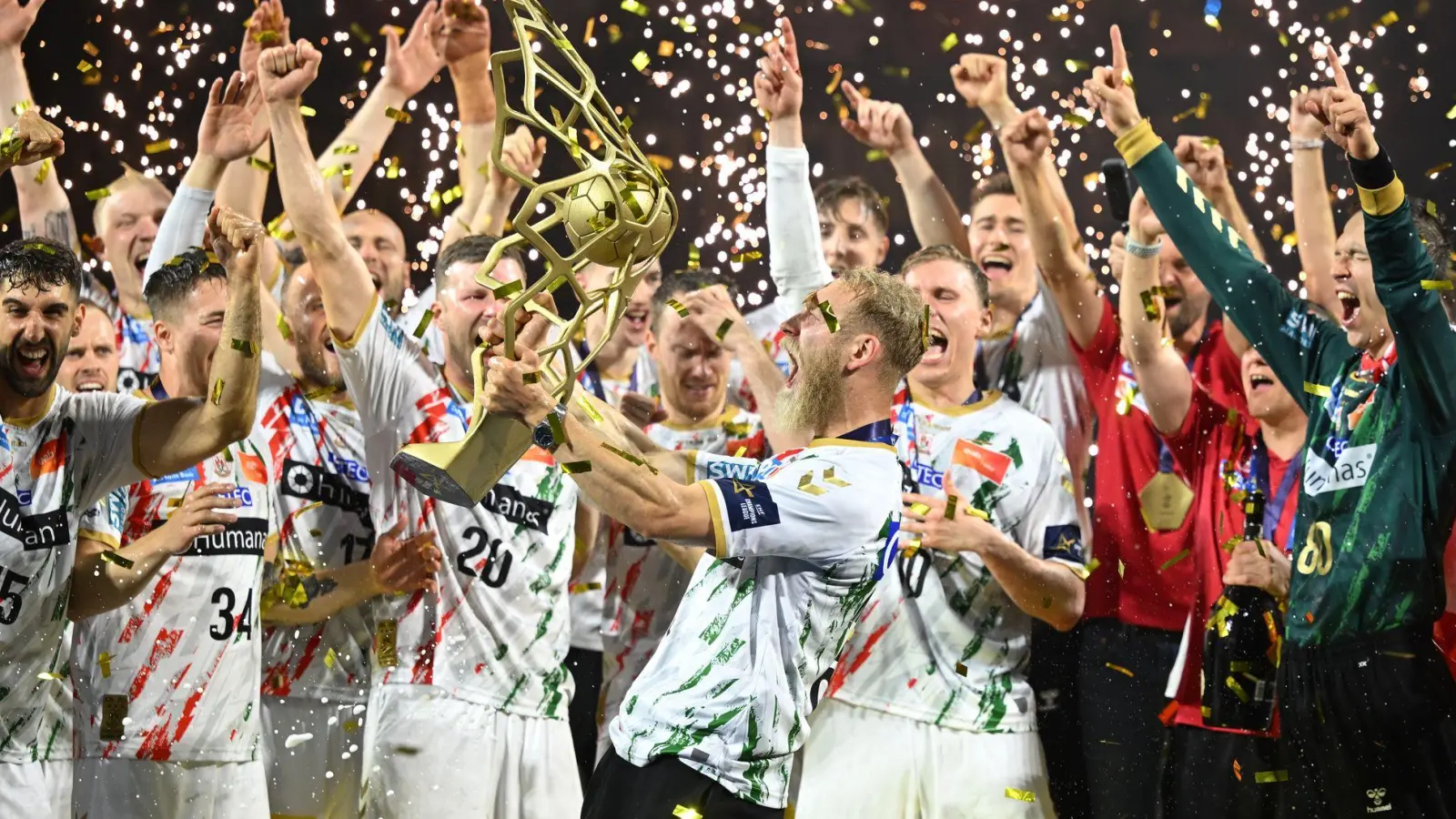 Gewinnt der SC Magdeburg wie zuletzt 2025 die Champions League? (Archivbild) (Foto: Marius Becker/dpa)