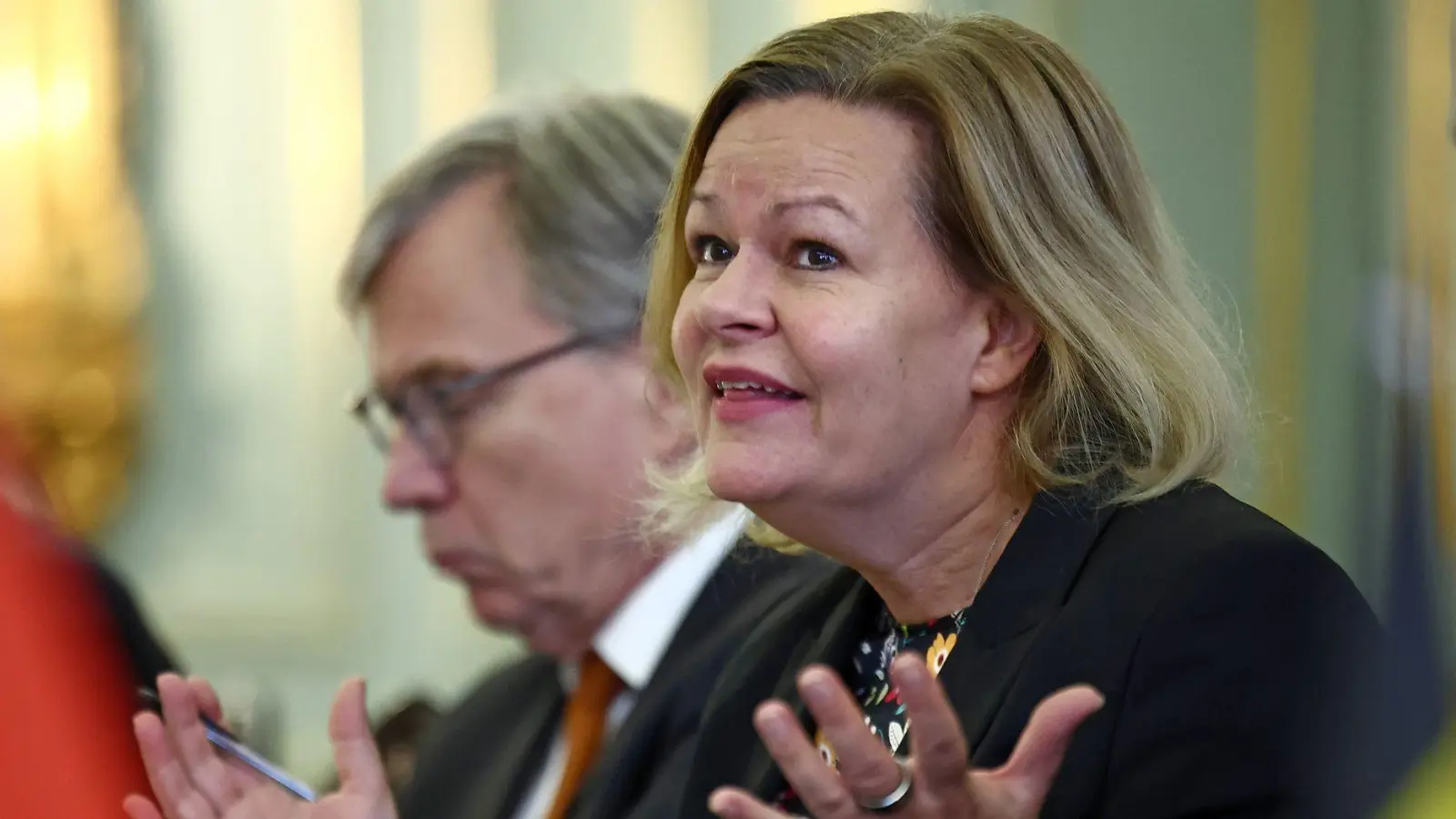  Ob und wann eine Rückkehr von Syrern sicher ist, wird sich aus Sicht von Bundesinnenministerin Nancy Faeser erst noch zeigen.  (Foto: Henry Nicholls/PA Wire/dpa)