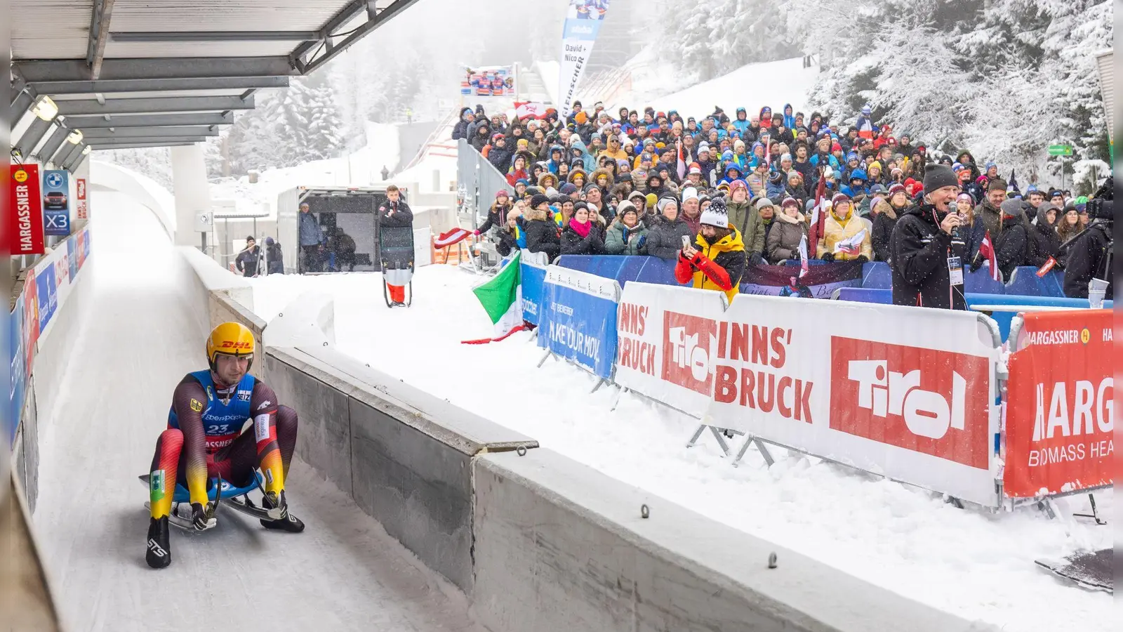Der Eiskanal ist im unteren Abschnitt neu gebaut worden, doch das Sturzrisiko ist zu hoch. (Archivbild) (Foto: Expa/Johann Groder/APA/dpa)