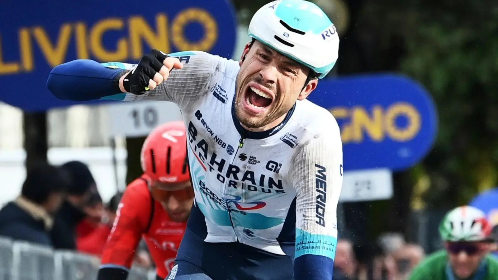 Gewann die dritte Etappe der Fernfahrt Tirreno-Adriatico: Phil Bauhaus. (Foto: Gian Mattia D'Alberto/LaPresse/AP/dpa)