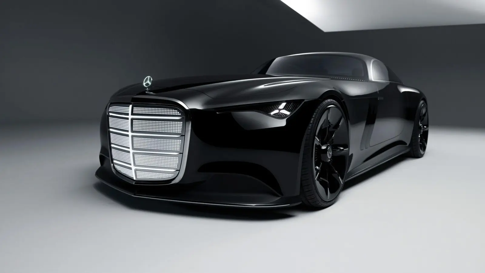 Die Vision Iconic präsentiert sich als luxuriöses XXL-Coupé: Das Showcar erinnert mit seinem Design an den legendären Autobahn-Kurier der 1930er-Jahre und verbindet klassische Eleganz mit modernster Technik. (Foto: Mercedes-Benz AG/dpa-tmn)
