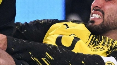 BVB-Kapitän Emre Can ist weiter verletzt und kann in der Champions-League-Vorrunde nicht spielen. (Archivbild) (Foto: David Inderlied/dpa)