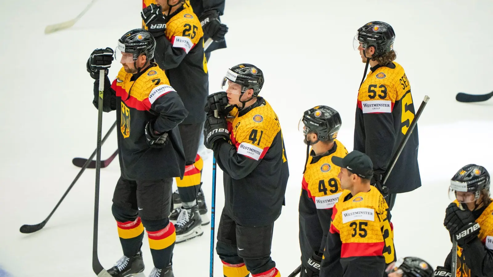 Die Eishockey-WM endet für die deutsche Nationalmannschaft früh und mit einer herben Enttäuschung. (Foto: Bo Amstrup/Ritzau Scanpix Foto/AP/dpa)