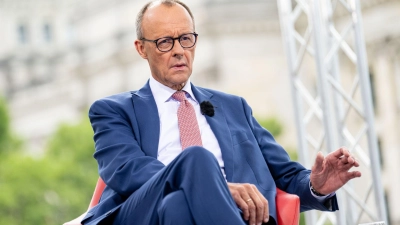 CDU-Parteichef Friedrich Merz beim ARD-Sommerinterview im „Bericht aus Berlin“. (Foto: Fabian Sommer/dpa)