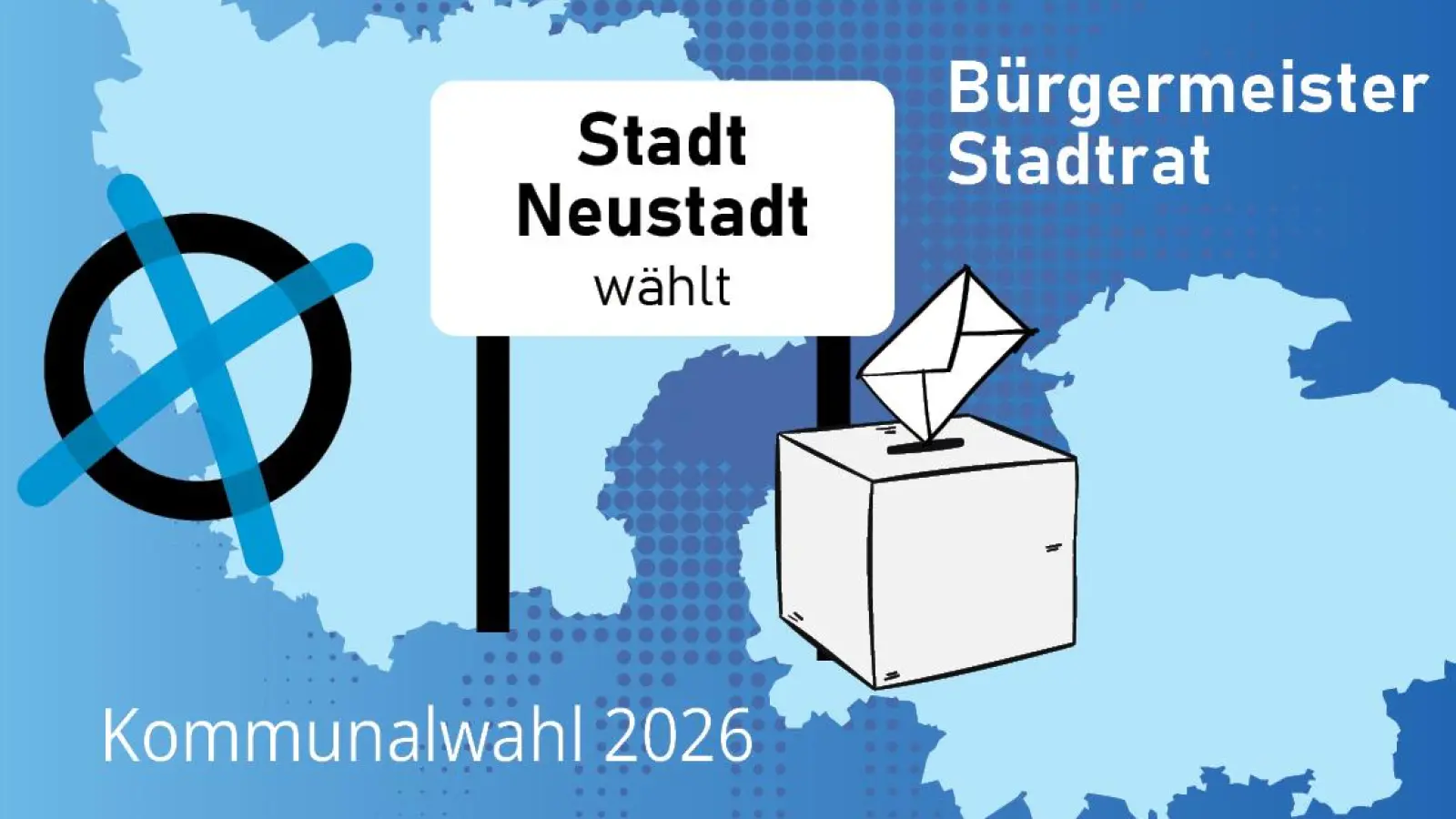 In Neustadt/Aisch findet am 8. März 2026 die Kommunalwahl statt. (Grafik: Susanne Pöhlmann)