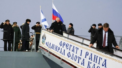 Die Aufrüstung der russischen Flotte lässt sich Kremlchef Putin im nächsten Jahrzehnt rund 87 Milliarden Euro kosten. (Archivbild) (Foto: ---/Pool Sputnik Kremlin/AP/dpa)
