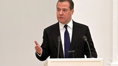 Dmitri Medwedew ist Vizechef des russischen Sicherheitsrates. (Foto: Alexei Nikolsky/Pool Sputnik Kremlin/AP/dpa)