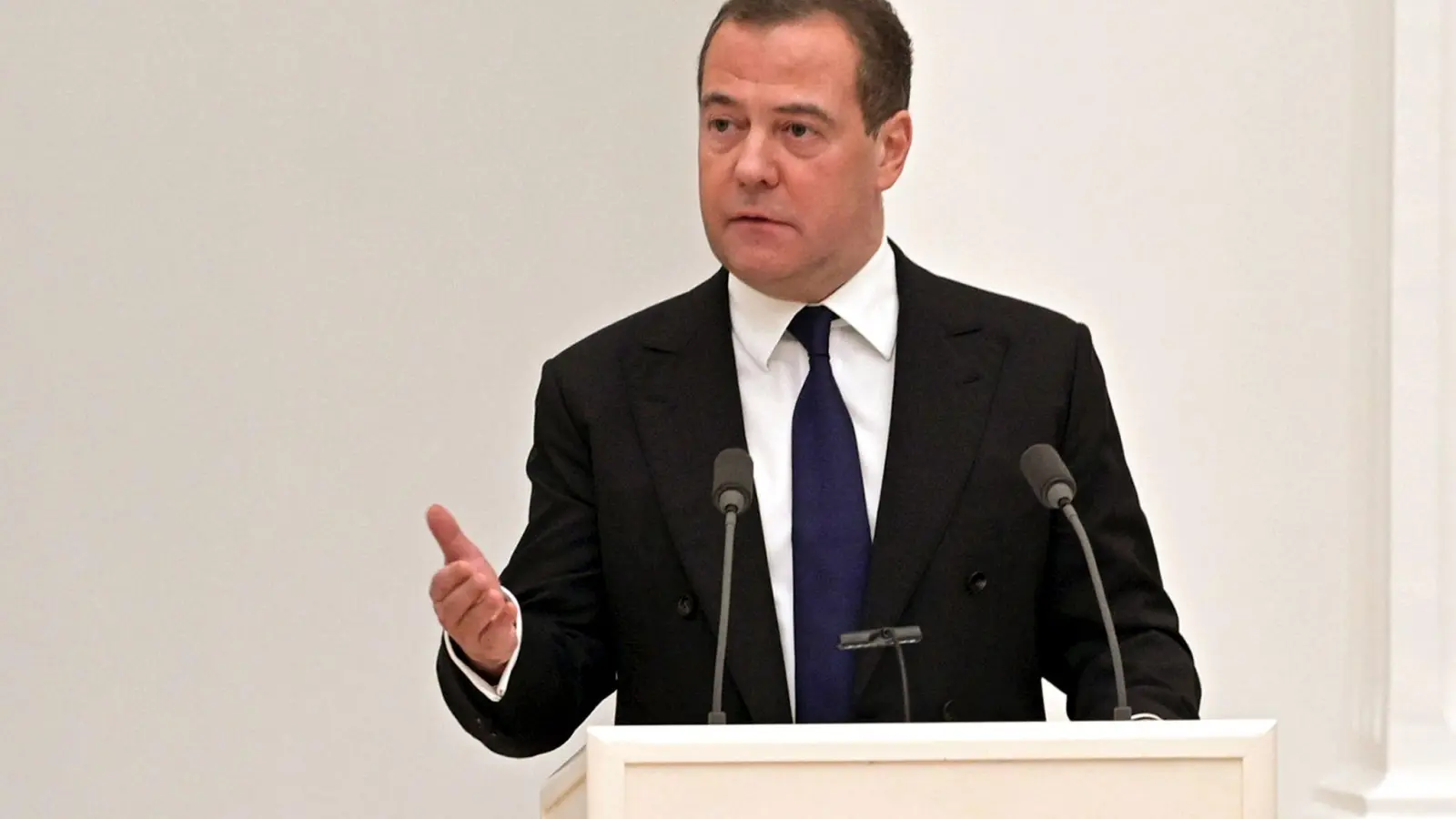 Dmitri Medwedew ist Vizechef des russischen Sicherheitsrates. (Foto: Alexei Nikolsky/Pool Sputnik Kremlin/AP/dpa)