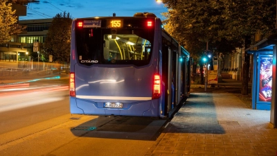 Ein Bus hält, nun ist äußerste Vorsicht angesagt - speziell, wenn Kinder ausgestiegen sind. (Foto: Peter Kneffel/dpa/dpa-tmn)