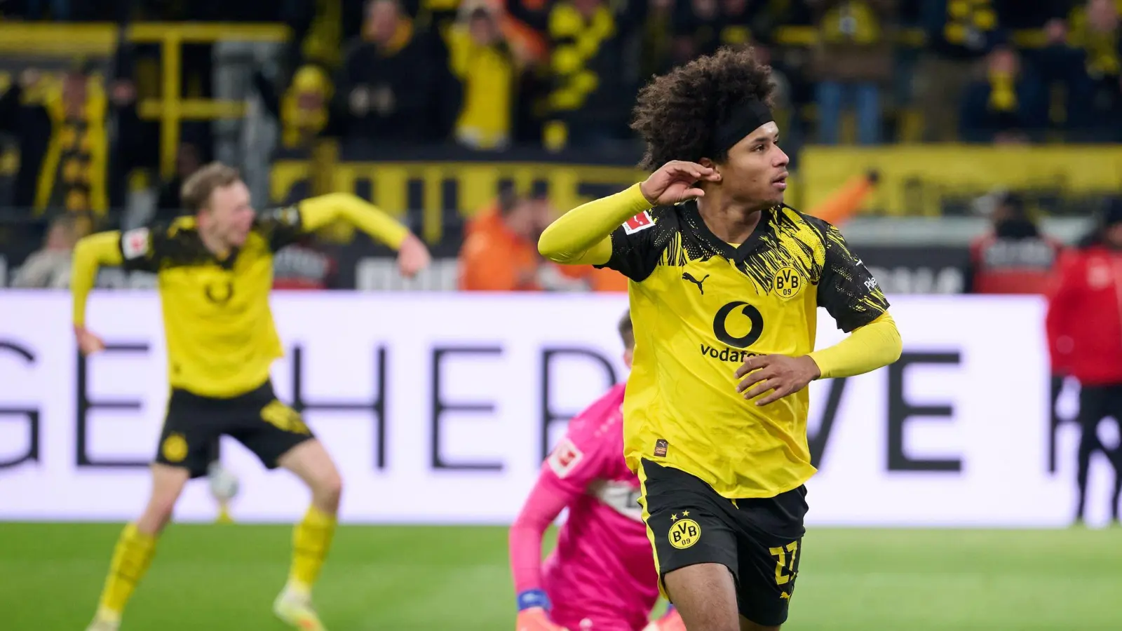 Karim Adeyemi und ein deutliches Zeichen nach dem Wirbel der vergangenen Tage (Foto: Bernd Thissen/dpa)