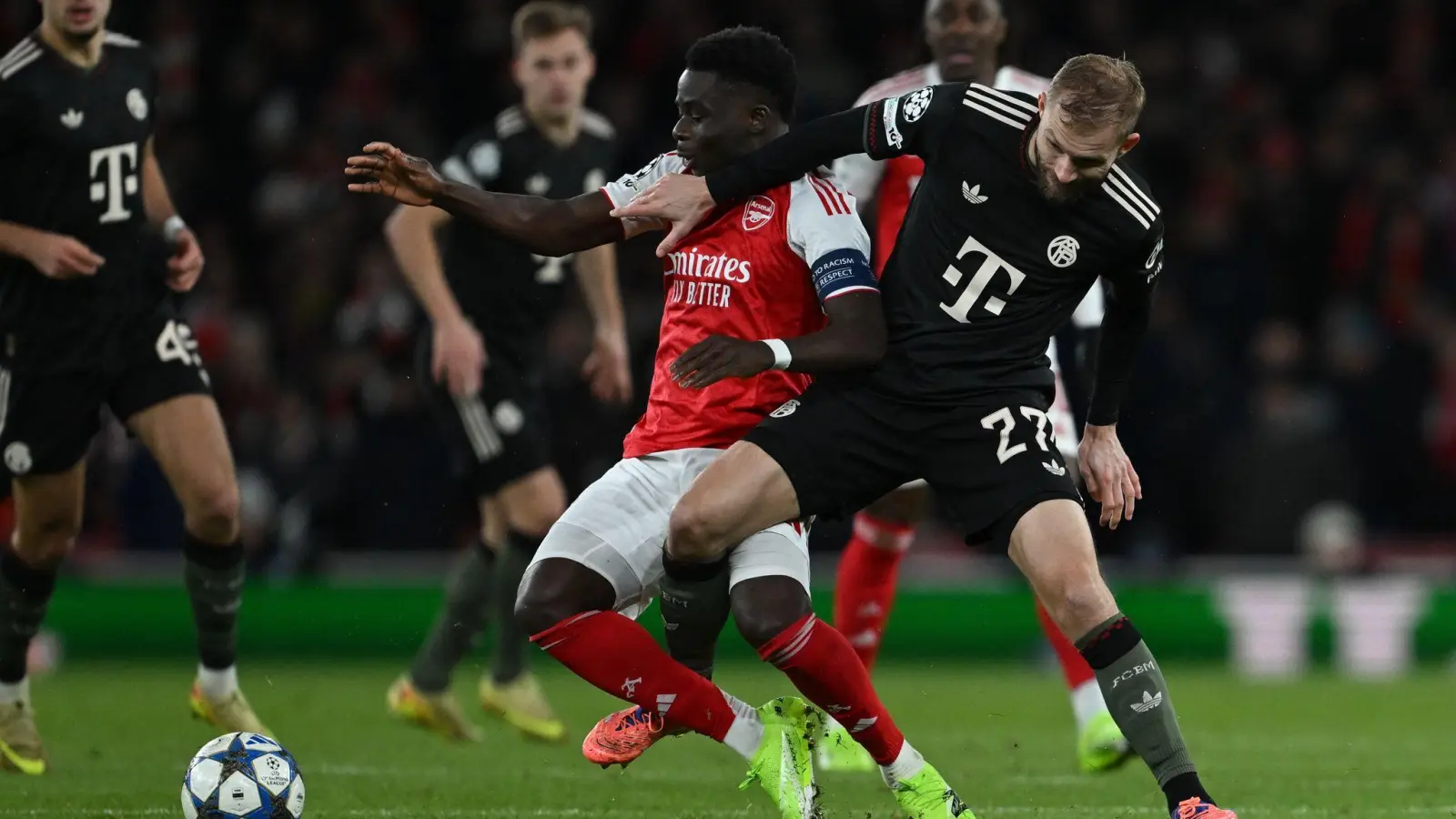 Der FC Bayern war zum Spitzenspiel in London zu Gast. (Foto: Sven Hoppe/dpa)