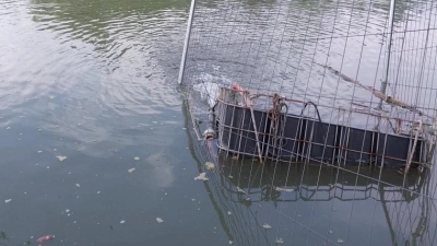 Ein Provisorium soll die Fische in der Winterung vorerst mit Sauerstoff versorgen.  (Foto: Katrin Merklein)