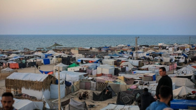 Im Gazastreifen ist praktisch die gesamte Bevölkerung vertrieben (Archivbild).  (Foto: Rizek Abdeljawad/XinHua/dpa)