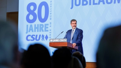 80 Jahre nach ihrer Gründung ist die CSU von der AfD stark herausgefordert. Parteichef Söder betonte, dass er eine Zusammenarbeit kategorisch ablehnt.  (Foto: Matthias Balk/dpa)