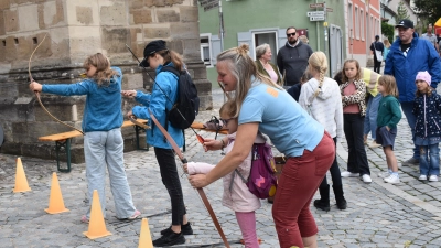 Die Feuchtwanger Innenstadt hatte sich beim Guldenlauf, organisiert vom Gewerbeverein Spitze, in einen großen Spielplatz verwandelt. (Foto: ERICH HERRMANN)
