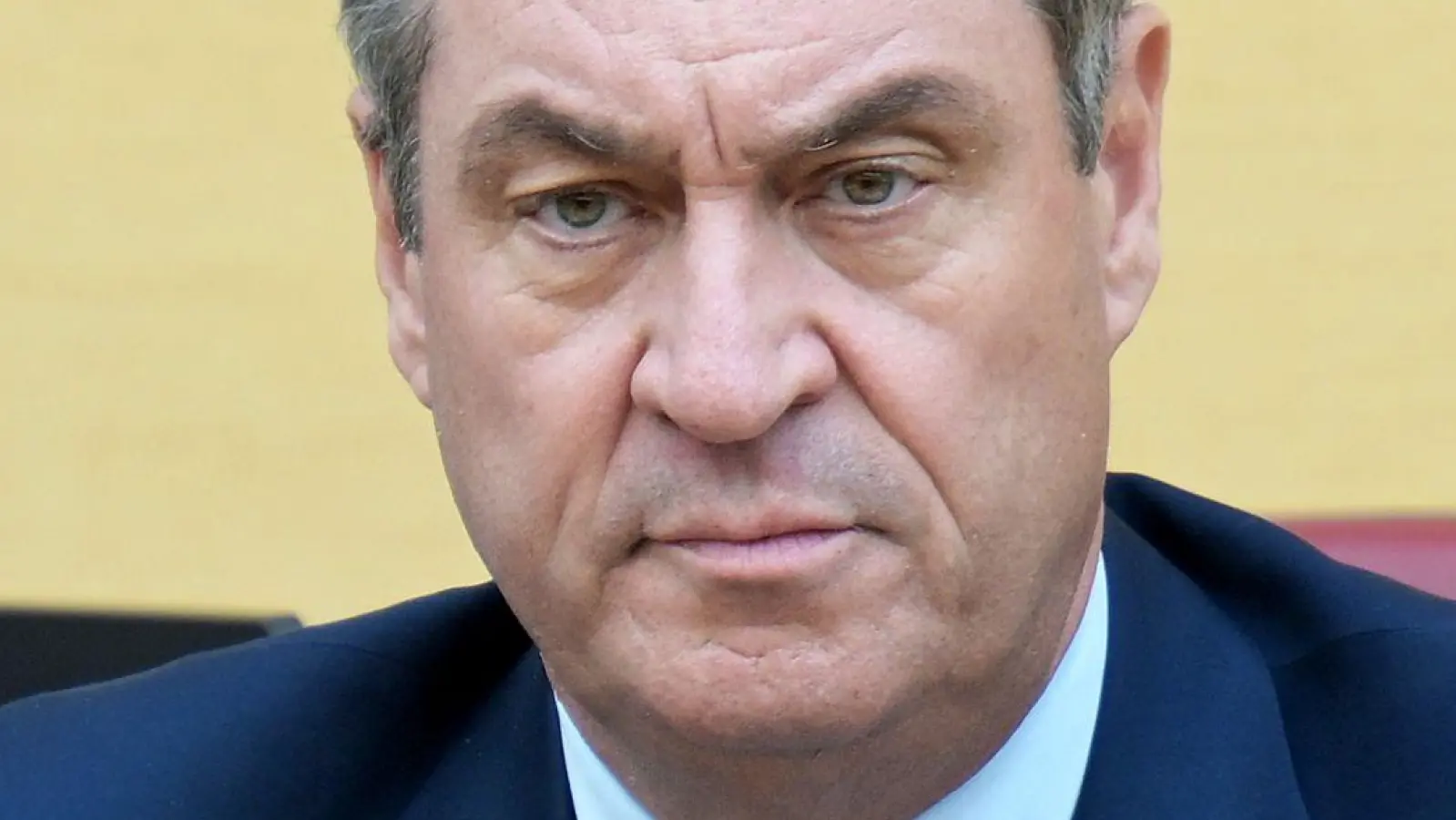Ernste Zeiten, ernste Miene: Markus Söder im Landtag. (Archivbild) (Foto: Malin Wunderlich/dpa)