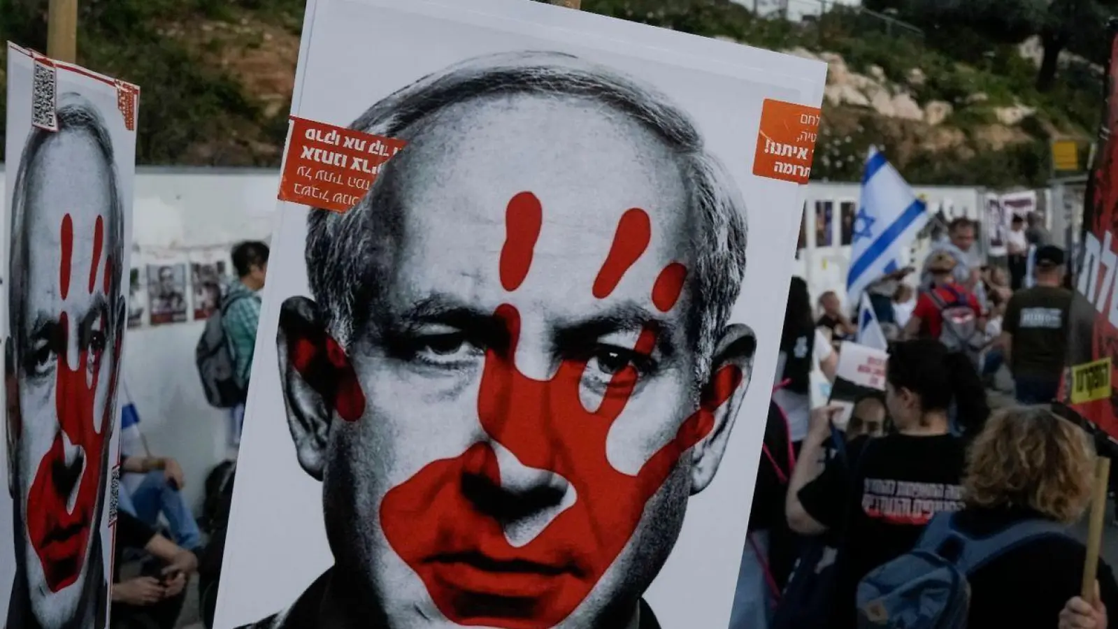 Protest im eigenen Land gegen den israelischen Ministerpräsidenten Benjamin Netanjahu. (Foto: Leo Correa/AP/dpa)