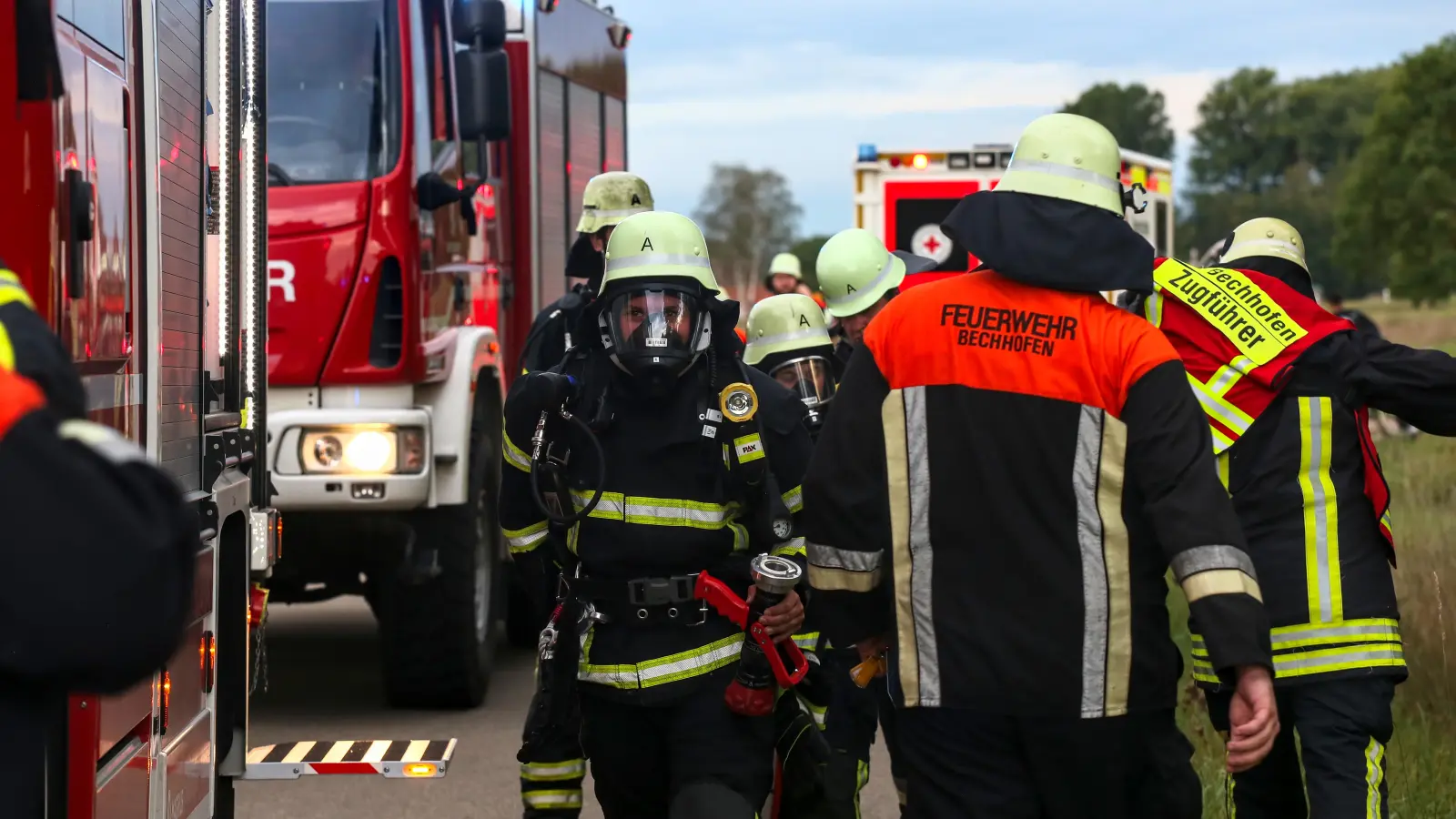 Letztes Jahr probte die Feuerwehr Bechhofen mit schweren Atemschutzgeräten bei der Aktionswoche einen Löschangriff. (Foto: Tizian Gerbing)