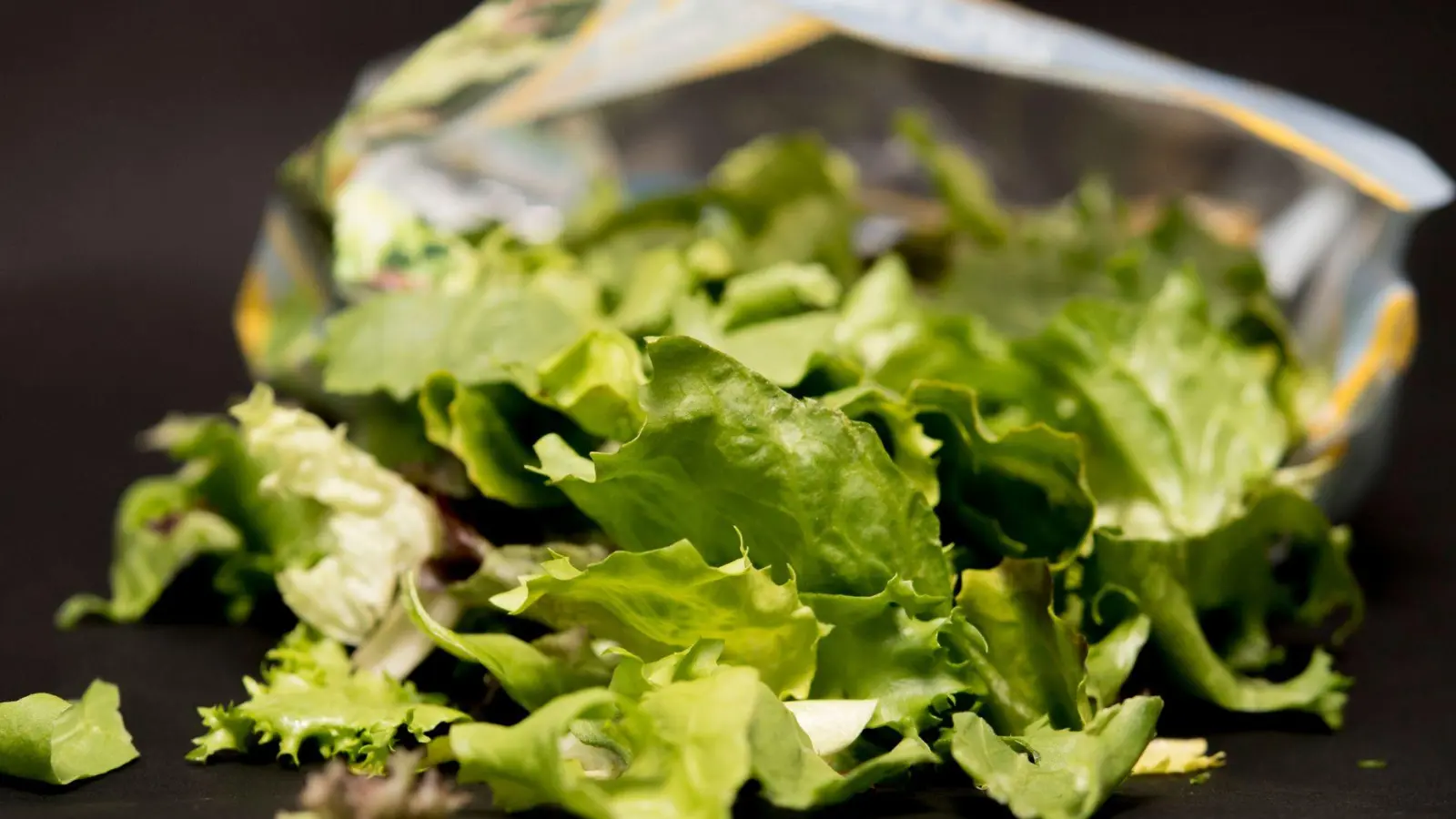 Vorgeschnittener Salat aus der Tüte kann mit Keimen belastet sein: Gründliches Waschen vor dem Verzehr ist wichtig, auch wenn „vorgewaschen“ auf der Verpackung steht. (Foto: Robert Günther/dpa-tmn)