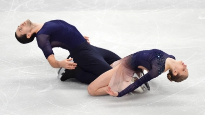 Minerva Hase (r) und Nikita Volodin mussten sich bei der EM mit Silber begnügen. (Foto: Mike Egerton/PA Wire/dpa)