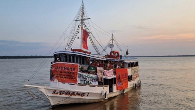 Die „Amazon Flotilla“ war 31 Tage lang auf dem Fluss unterwegs. (Foto: Larissa Schwedes/dpa)