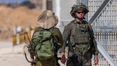 Israelische Soldaten an der Grenze zum Gazastreifen (Archivbild). (Foto: Ilia Yefimovich/dpa)