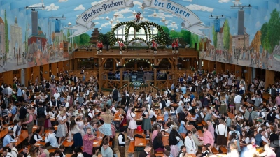 Plätze im Bierzelt sind begehrt - jetzt bekommen Münchner mehr Chancen. (Archivbild) (Foto: Sven Hoppe/dpa)
