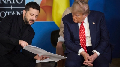 Die Beziehungen zwischen dem ukrainischen Präsidenten Wolodymyr Selenskyj und US-Präsident Donald Trump sind nicht immer leicht gewesen. In einem Telefonat haben sie nun ihre Positionen zu Russland abgestimmt. (Archivbild) (Foto: Ukraine Presidency/Planet Pix via ZUMA Press Wire/dpa)