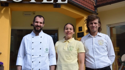 Gastronomen aus Leidenschaft (von links): Michael Sturm, Denise Kronberger und Christian Sturm. (Foto: Florian Schwab)