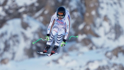 Kira Weidle-Winkelmann gelingt in Val d'Isère ein starkes Rennen. (Foto: Giovanni Auletta/AP/dpa)