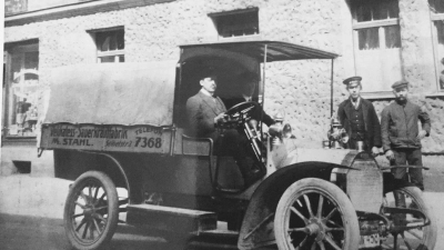 Ein Lieferfahrzeug der ehemaligen Sauerkraut-Fabrik Stahl, die zeitweise in Nürnberg war. (Foto: Familie Stahl)