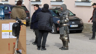 Der ein oder andere Ritter ist in Lichtenau in voller Montur zu sehen. (Foto: Constantin Prosch)