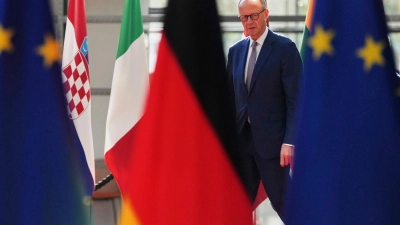 Bundeskanzler Friedrich Merz wirbt im Zollstreit mit den USA für eine Abschaffung aller Abgaben. (Foto: Virginia Mayo/AP/dpa)