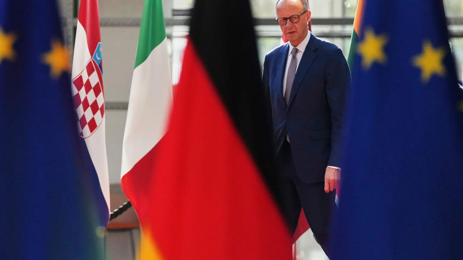 Bundeskanzler Friedrich Merz wirbt im Zollstreit mit den USA für eine Abschaffung aller Abgaben. (Foto: Virginia Mayo/AP/dpa)