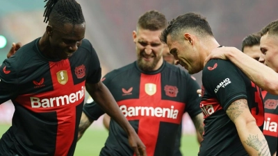 Die Leverkusener haben Heimrecht im Supercup gegen Stuttgart. (Foto: Uwe Anspach/dpa)