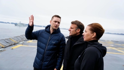 Macron und Frederiksen machen sich für souveränes Grönland stark (Foto-aktuell). (Foto: Mads Claus Rasmussen/Ritzau Scanpix/AP/dpa)