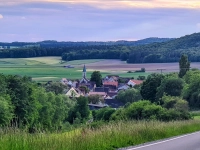 Abendstimmung im Steigerwald - gesehen bei Prühl (Foto: Uschi Wendel)