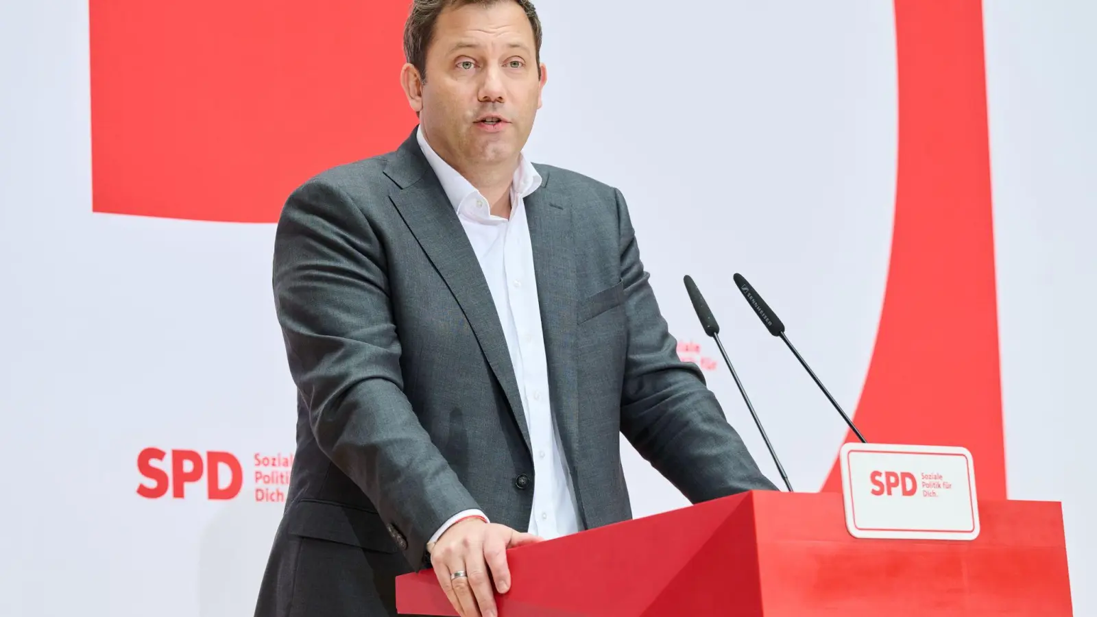 SPD-Chef Klingbeil: „Wir wollen gewinnen.“ (Foto: Annette Riedl/dpa)