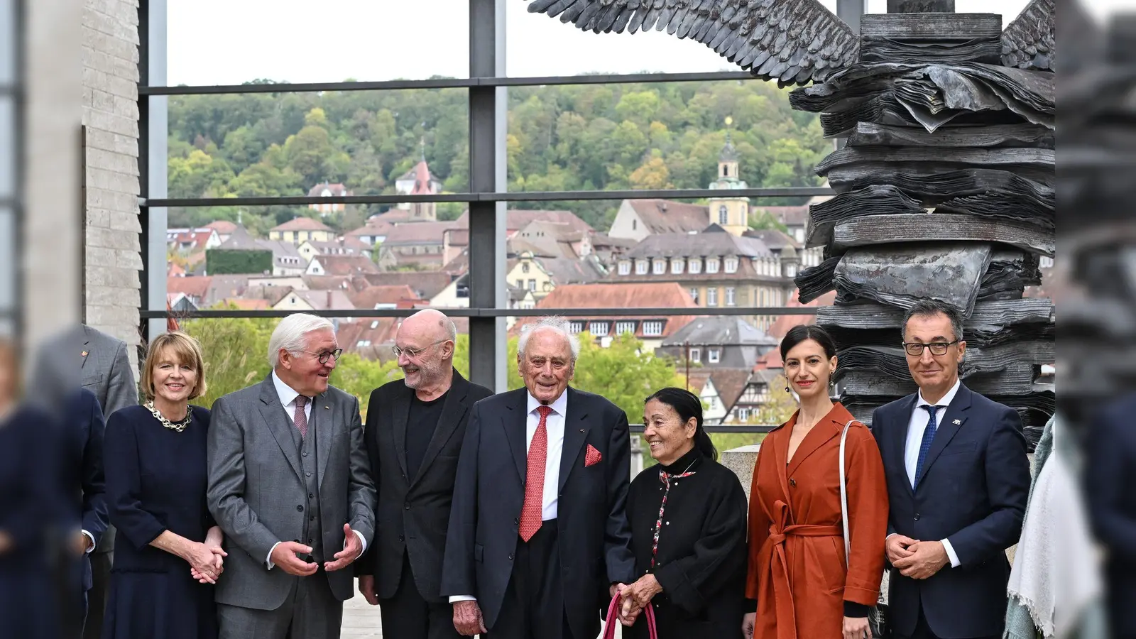 Wiedereröffnung der erweiterten Kunsthalle Würth mit Bundespräsident Frank-Walter Steinmeier. (Foto - aktuell) (Foto: Bernd Weißbrod/dpa)