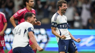 Thomas Müller traf per Elfmeter zum 3:2-Sieg. (Foto: Darryl Dyck/The Canadian Press/AP/dpa)