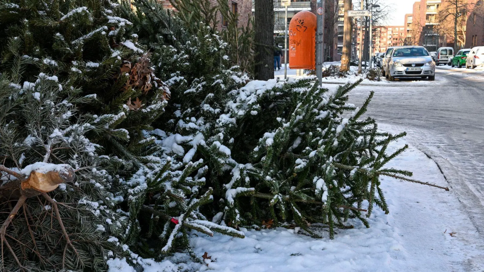 Die Christbäume waren jeweils mit vier Euro als Spende für die Pfadfinder bestückt. (Symbolbild) (Foto: Jens Kalaene/dpa)